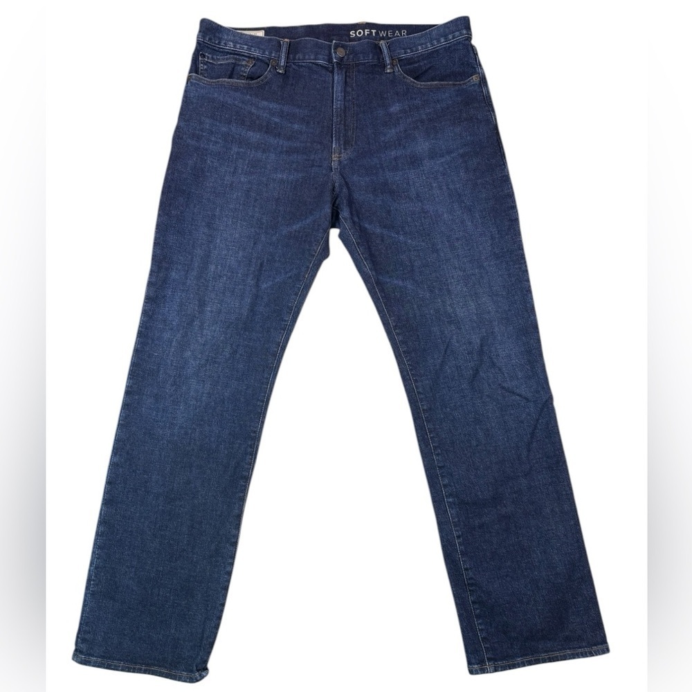 GAP Men’s Medium Dark Wash Soft Wear Straight Leg Jeans | Size 38x32